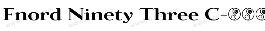 Fnord Ninety Three C字体转换